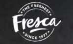 Fresca logo with white text on black background: 