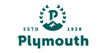 Plymouth logo: green circular emblem with mountain, 