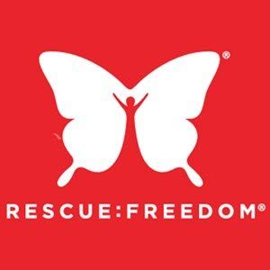 White butterfly with person-shaped center on a red background. Text reads 