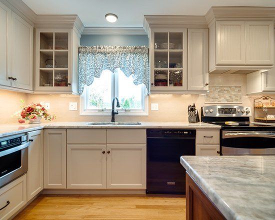 Flagstone Cabinetry with Walnut Island