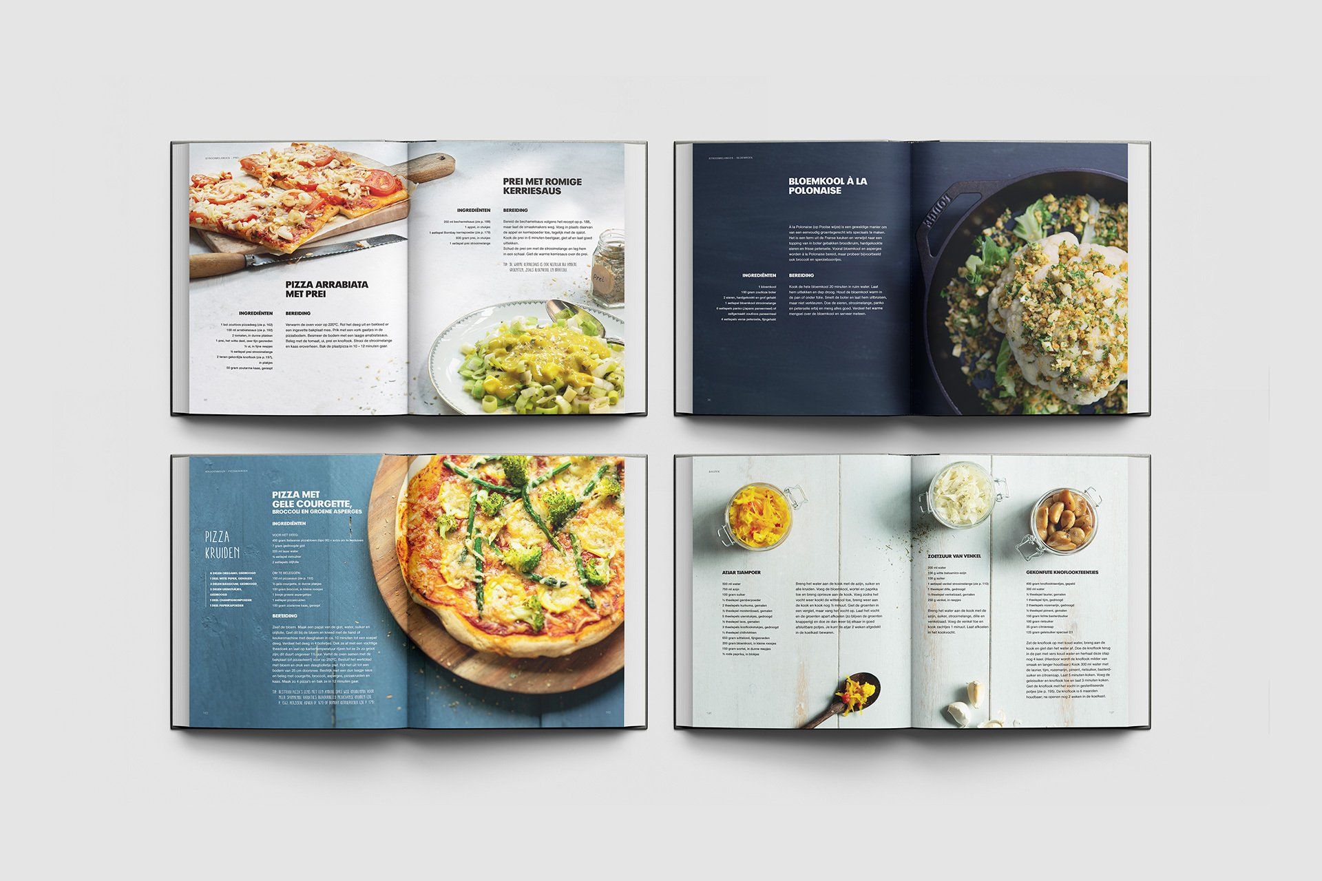 Aantal pagina's uit kookboek 'Spice Wise Green' van Meesterkok Michel Hanssen. Fotografie: Bart Nijs. Vormgeving en opmaak: Suzanne Menheere.