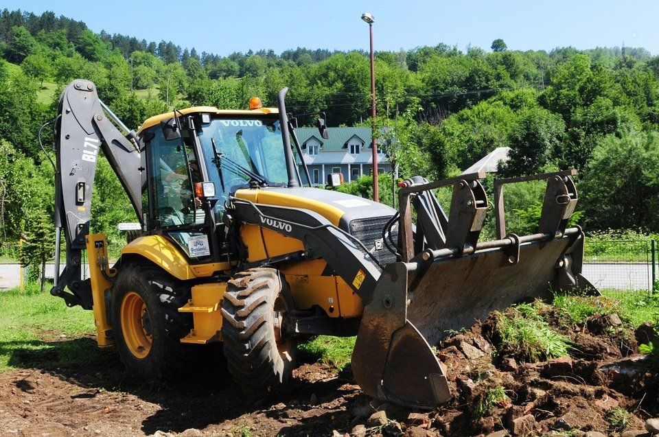 Bulldozer in use