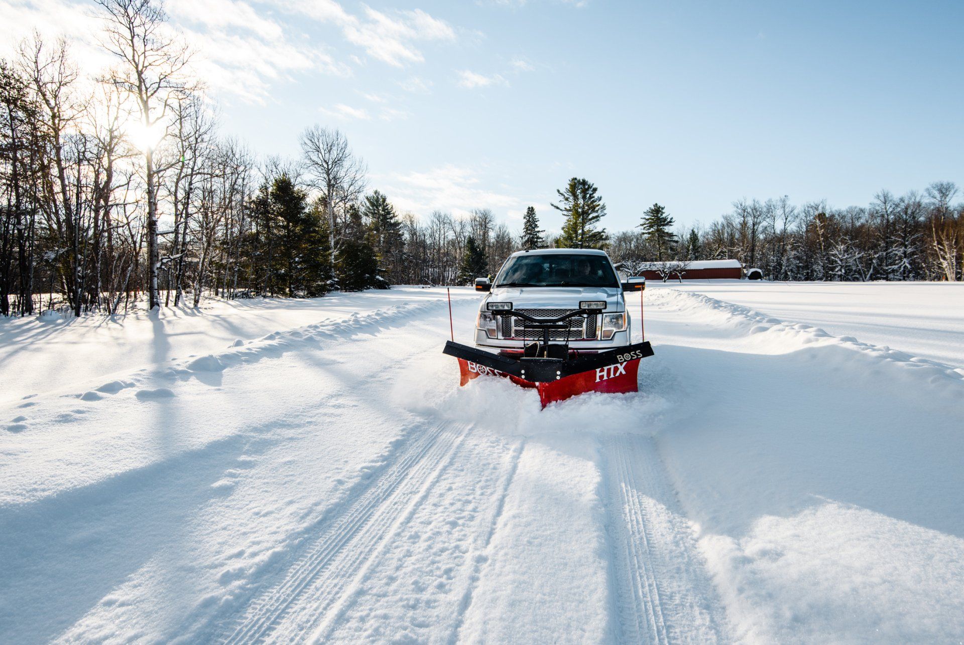 Snow Plowing Wide View — Shawano, WI — Positive Electrics