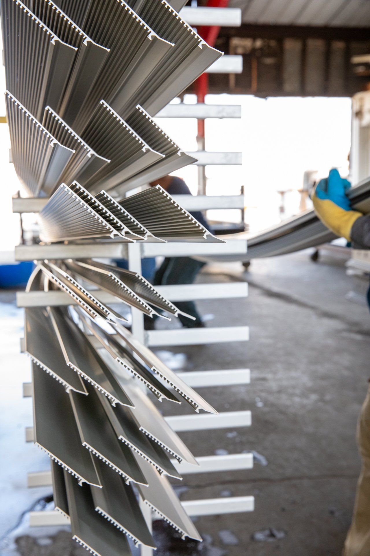 metal on racks