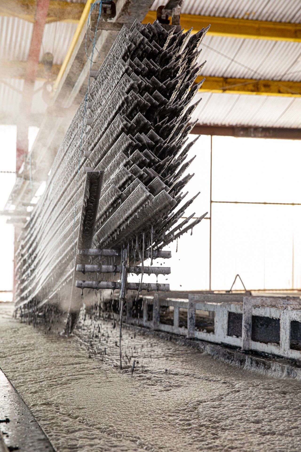 close up photo of metal being treated