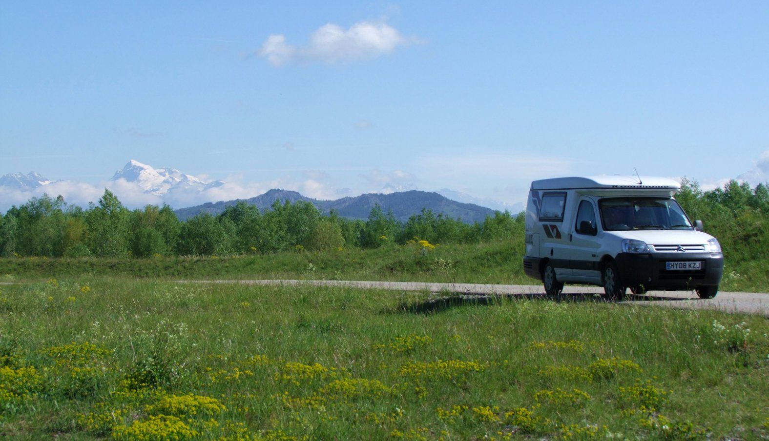 Motorhomes in Alps Caroline Mills