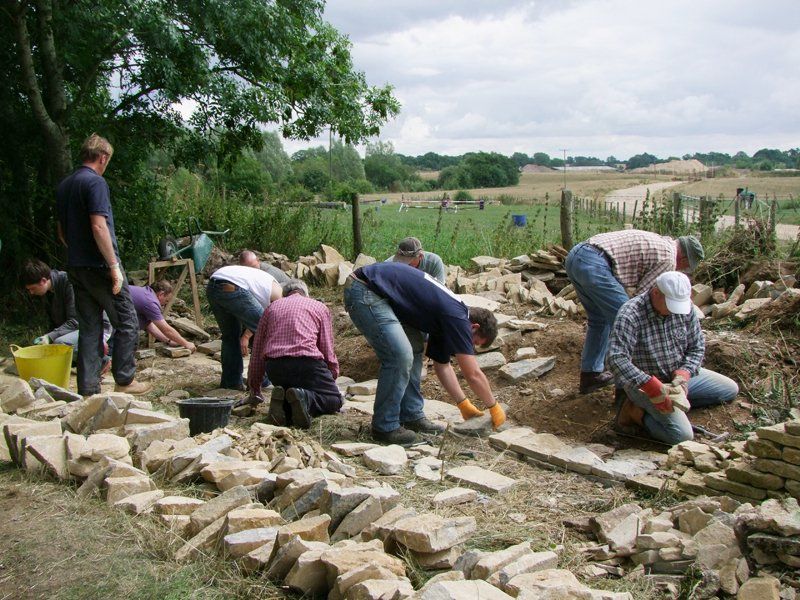 Dry stone walling Cotswolds Caroline Mills