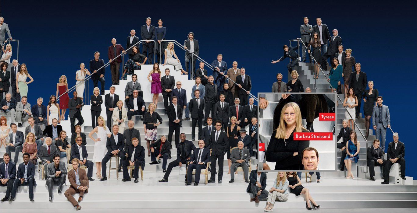 Group shot of Paramount Pictures actors, directors  for 2012 Vanity Fair.