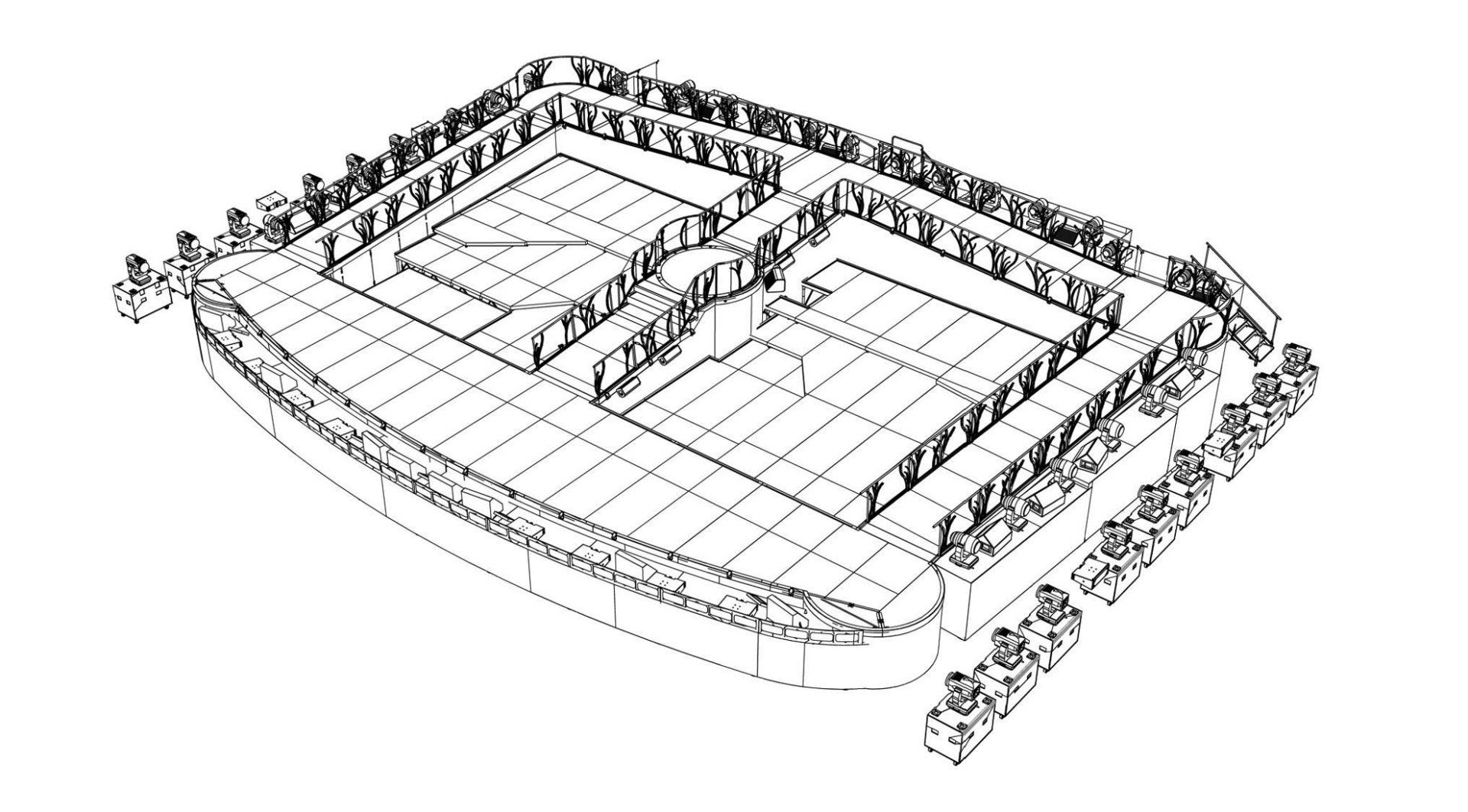 Railton-designed concert stage for Barbra Streisand's 2012 tour.