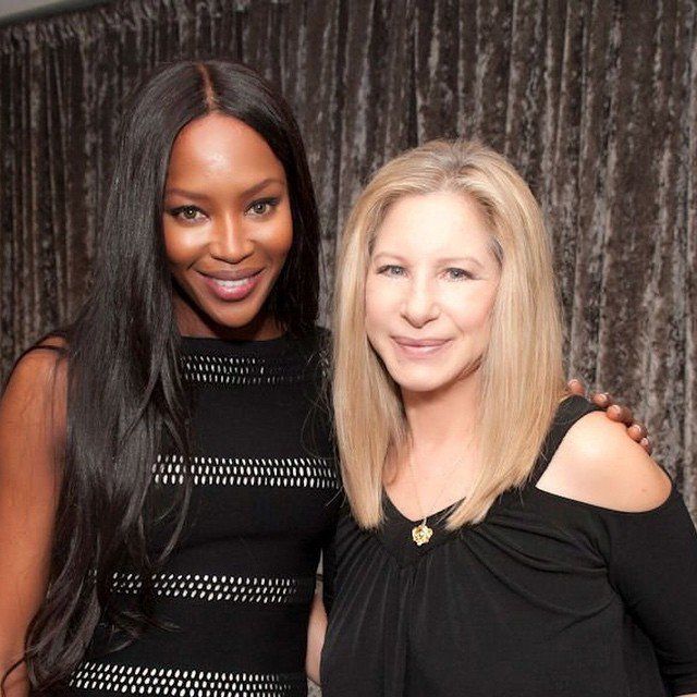Naomi Campbell and Barbra Streisand backstage at Streisand’s 2013 London concert. Naomi Campbell and Barbra Streisand backstage at Streisand’s 2013 London concert.