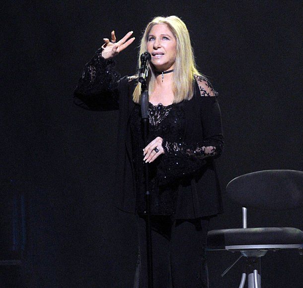 Streisand on stage in Tampa, FL Streisand on stage in Tampa, FL