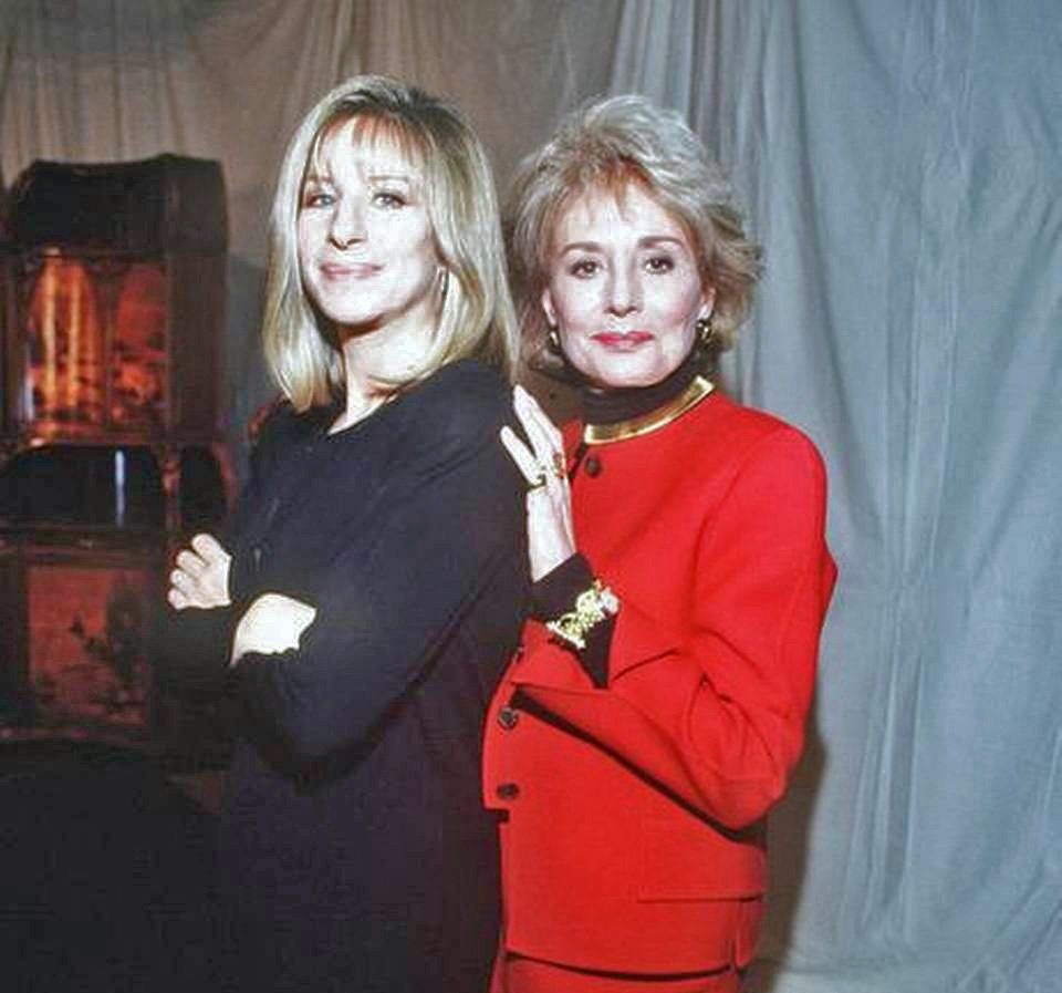 Barbra and Barbara pose together.