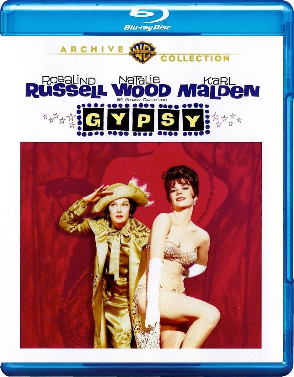 The cover of the GYPSY blu-ray starring Rosalind Russell.