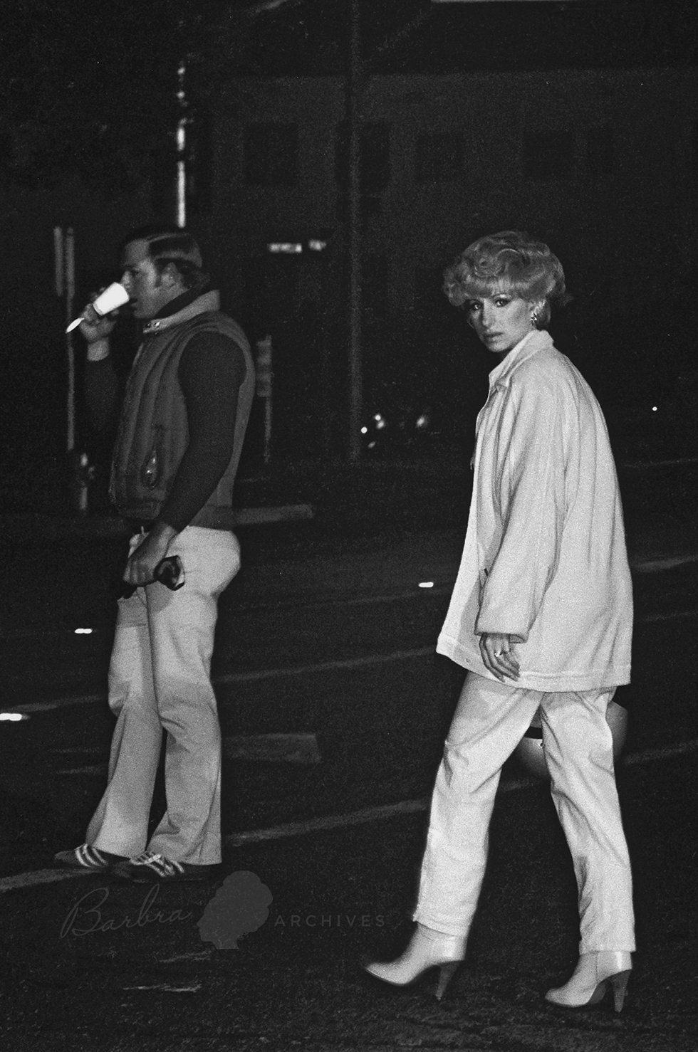 Streisand on location in Pasadena, Calif.