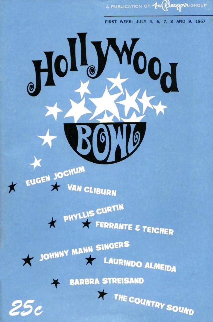 Cover of the 1967 Hollywood Bowl concert series program.