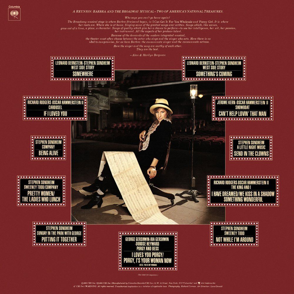 Back cover of The Broadway Album