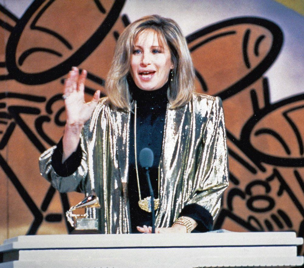 Streisand winning the 1987 Grammy Award. Streisand winning the 1987 Grammy Award.
