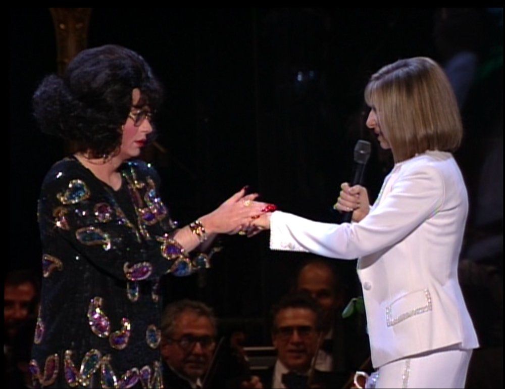 Mike Myers plays Linda Richman with Barbra Streisand