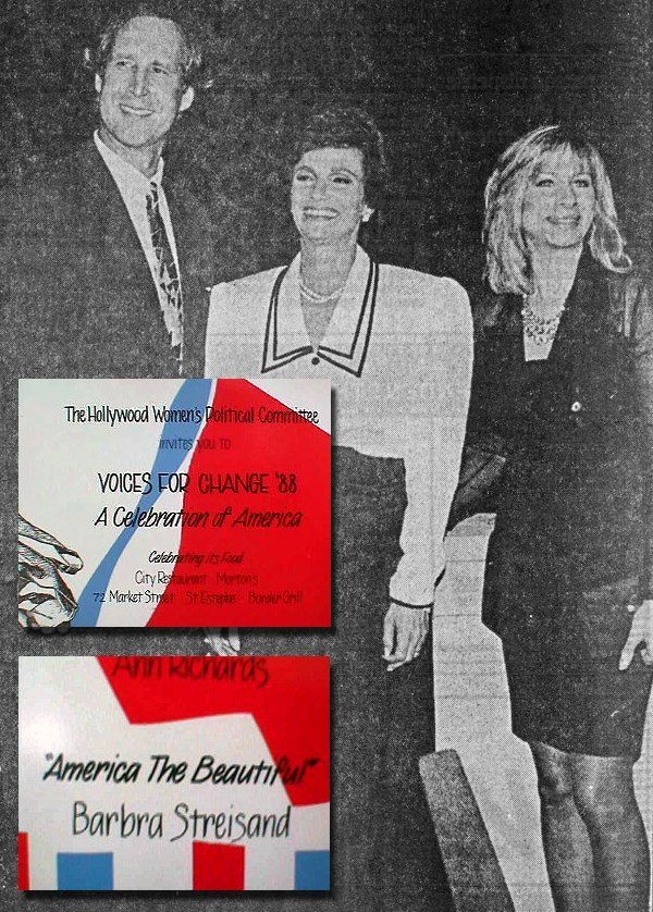 Chevy Chase, Kitty Dukakis, and Streisand.