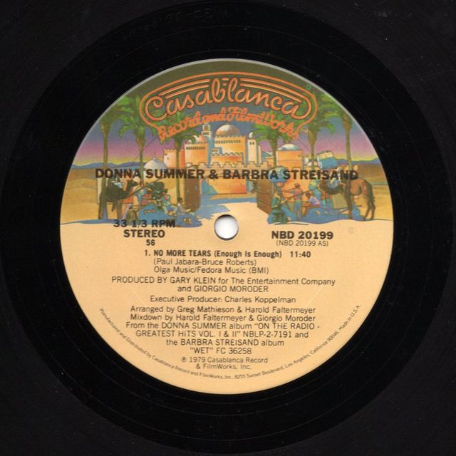 Barbra Archives | Singles | 12-Inch Donna Summer Enough is Enough Duet