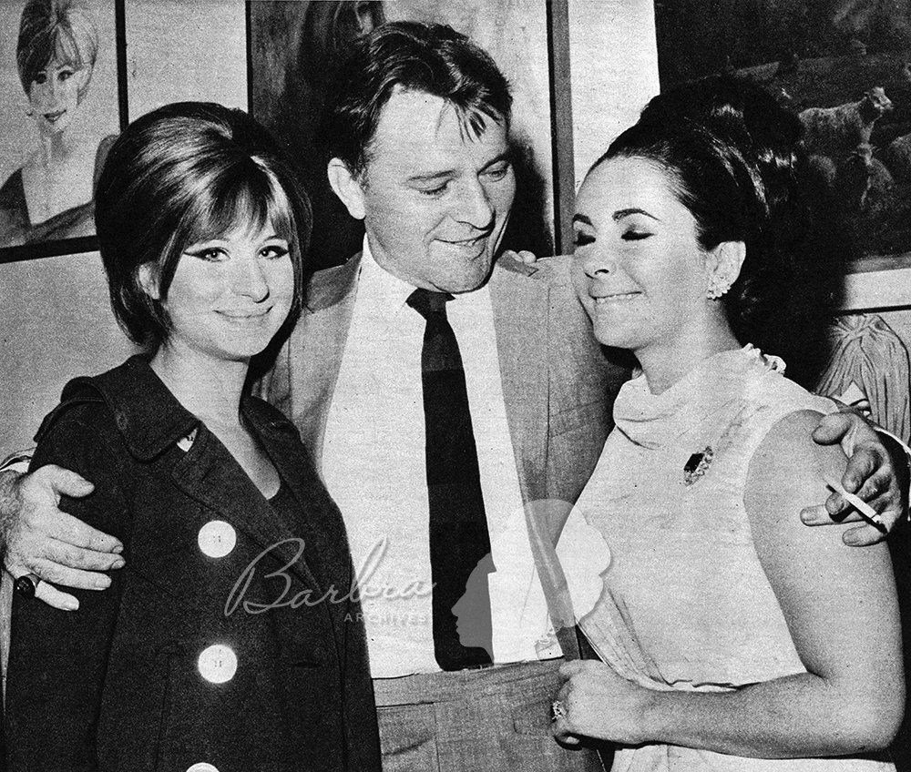Streisand, Richard Burton and Elizabeth Taylor