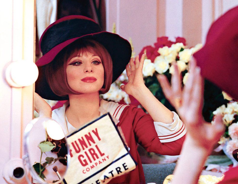 Color photo of Streisand in Winter Garden Dressing room by Ormond Gigli.