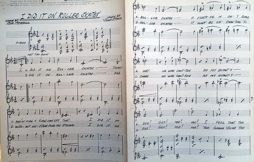 Sheet music for the song Sheet music for the song