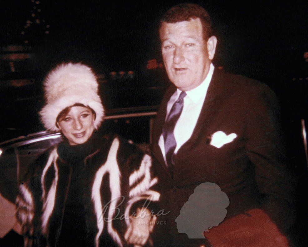 Streisand walking into the Winter Garden Theatre for Funny Girl performance.