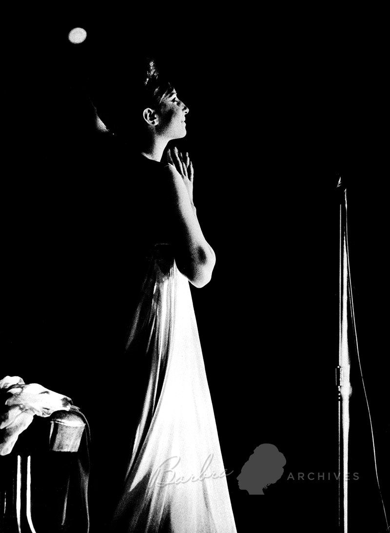 Streisand on stage at Forest Hills