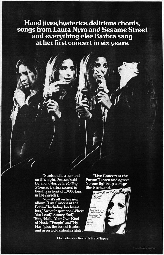 Streisand Albums | Live Concert at the Forum 1972