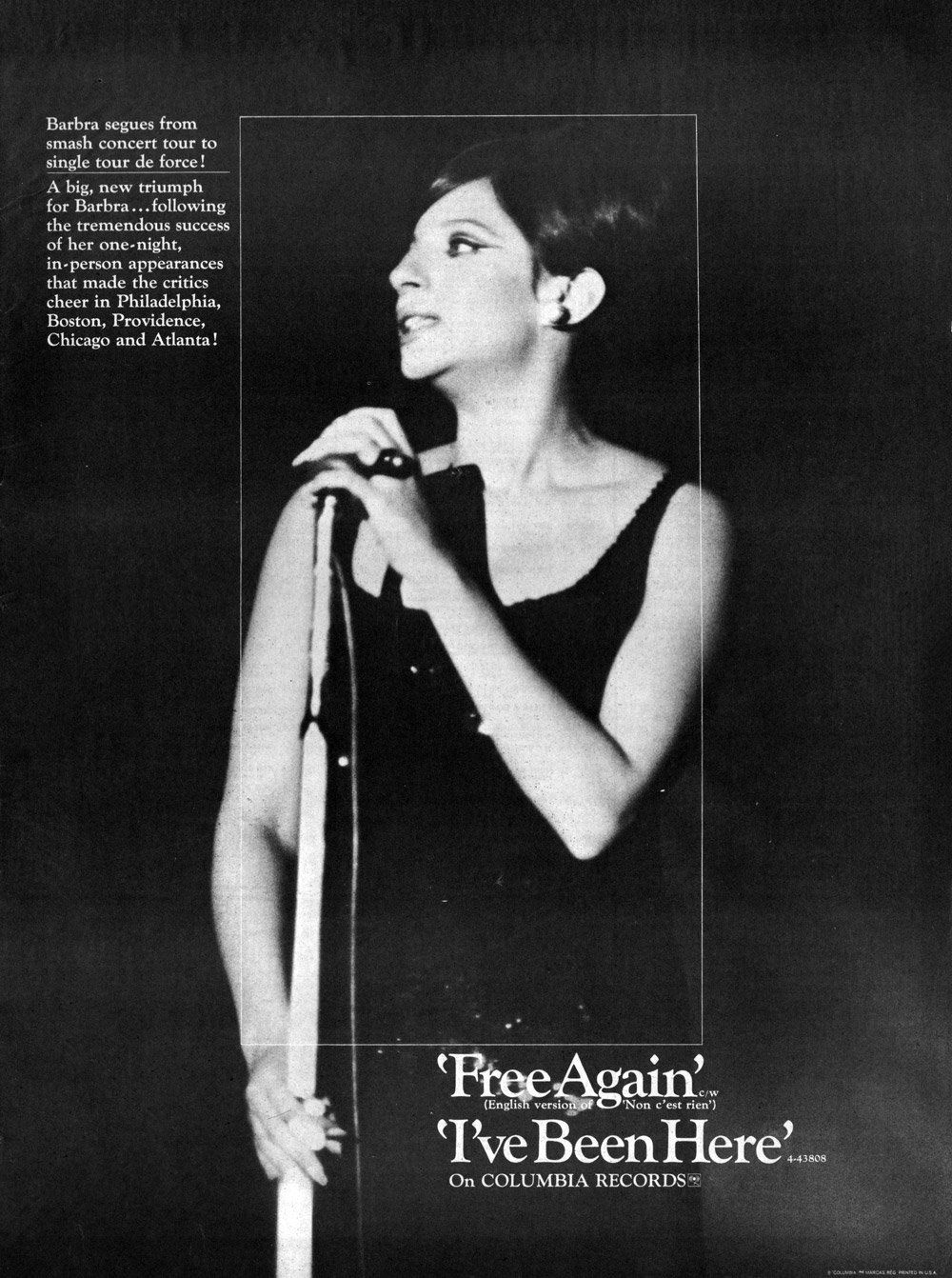 Columbia Records ad for Free Again.