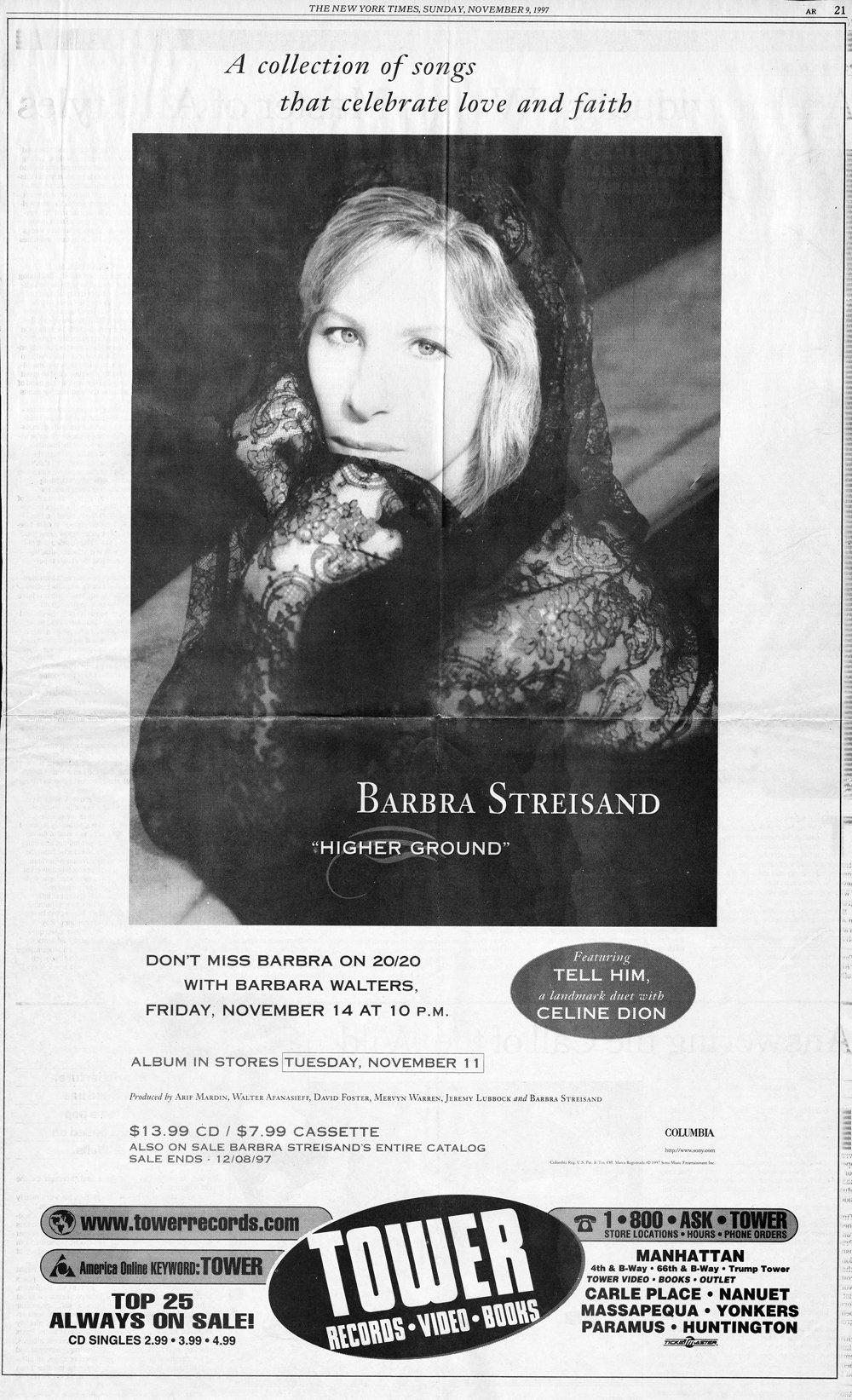 Full page ad in the New York Times