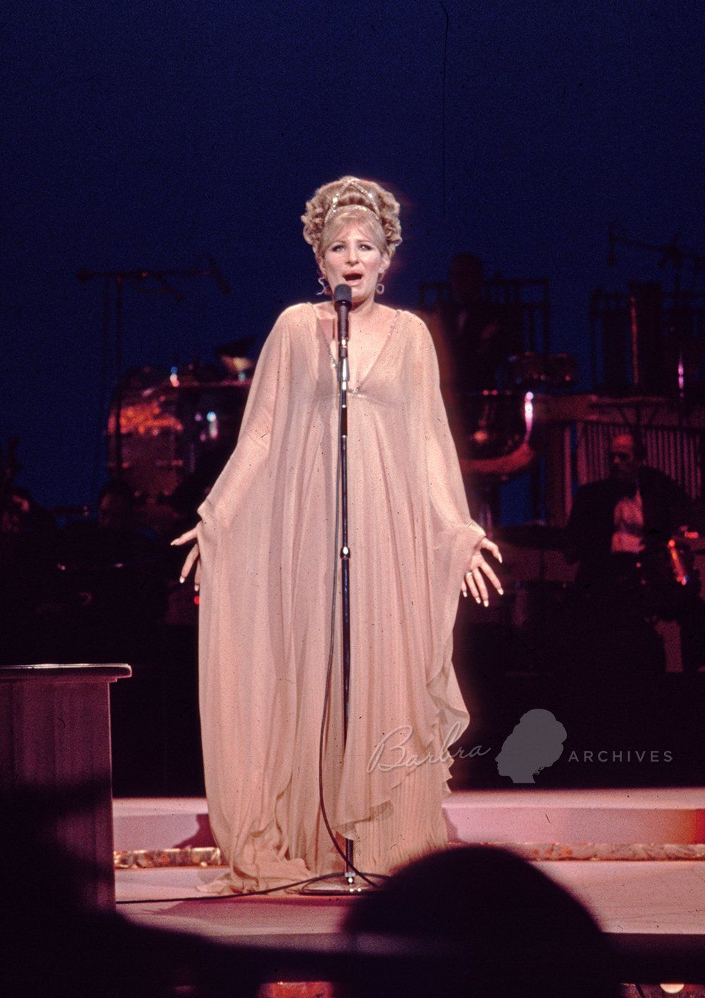 Streisand on stage at the International Hotel 1969