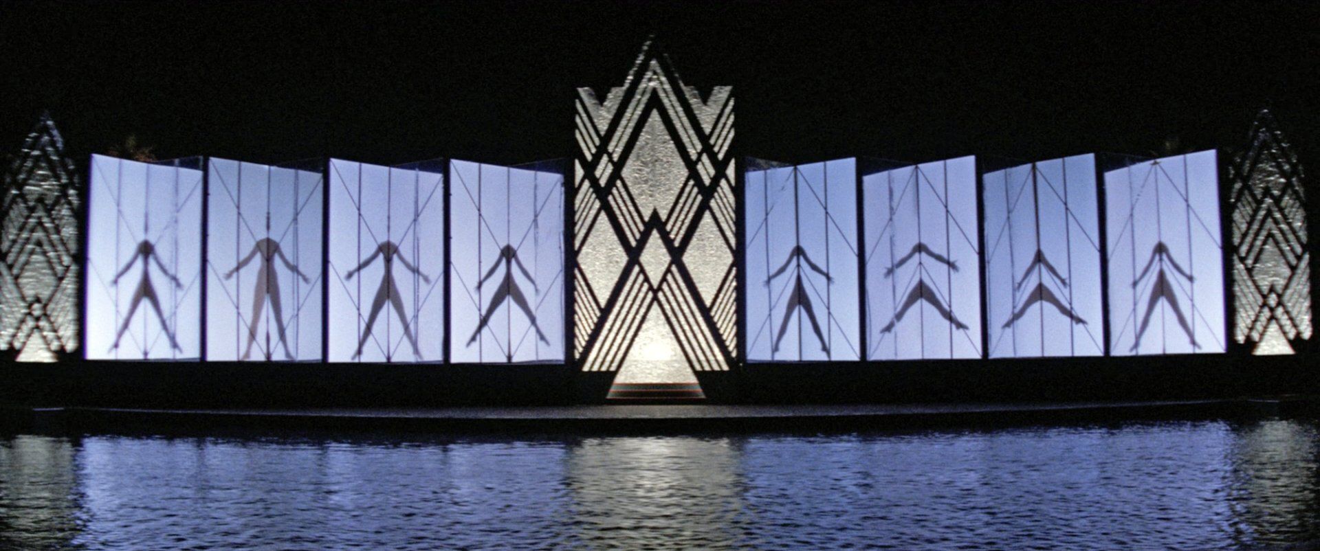 Art Deco design for the water Aquacade scene in Funny Lady.