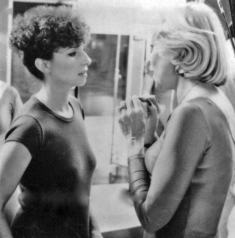 Streisand with fitness instructor Gilda Marx.