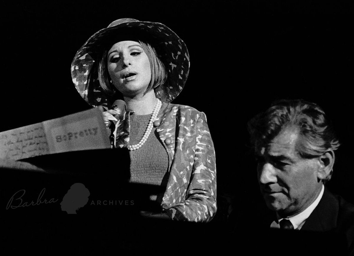 Streisand at piano with Bernstein singing 