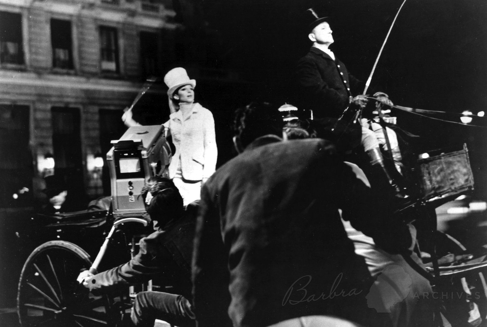 Streisand being taped outside Bergdorf Goodman department store.