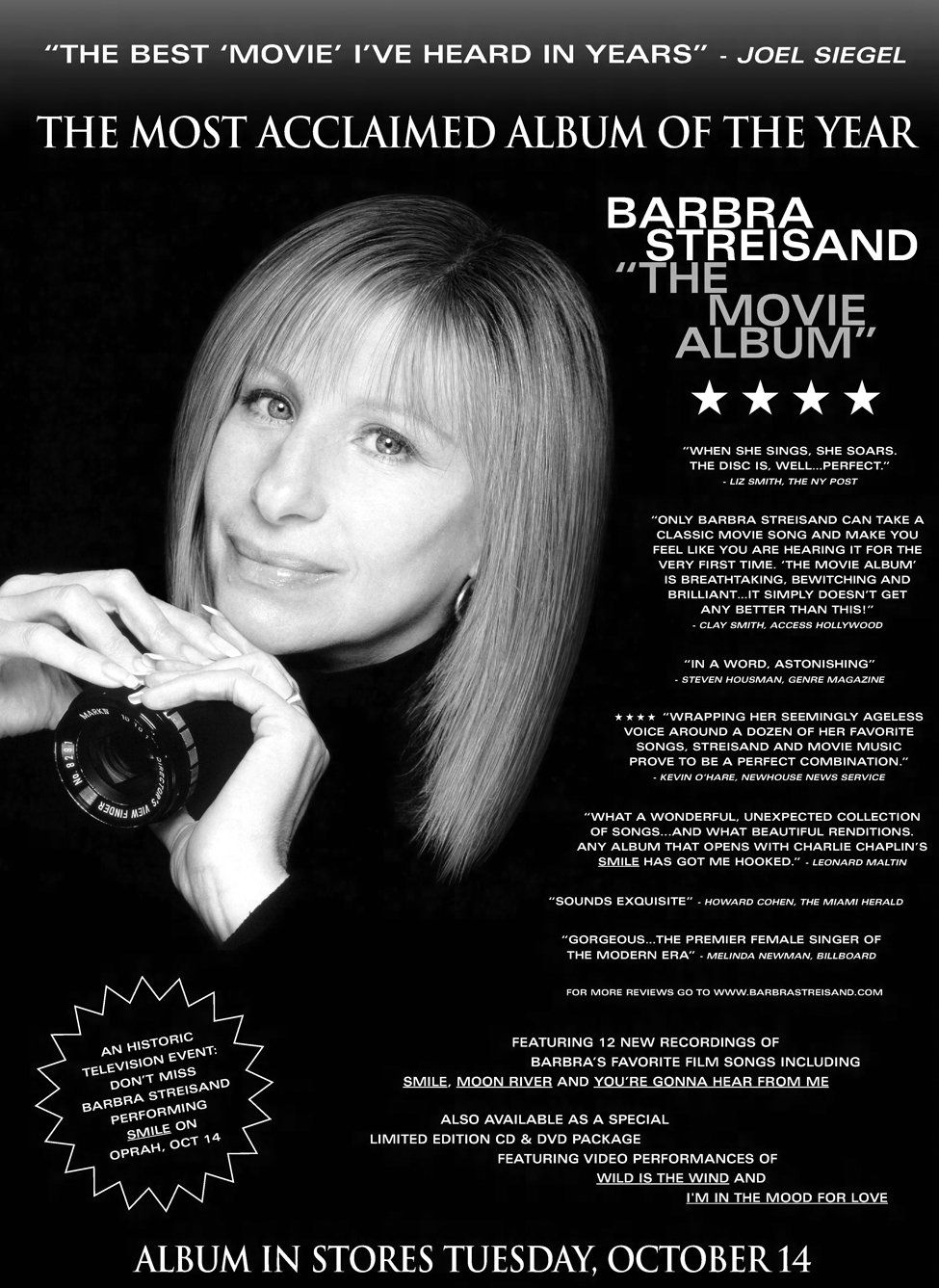 Columbia Records ad for The Movie Album