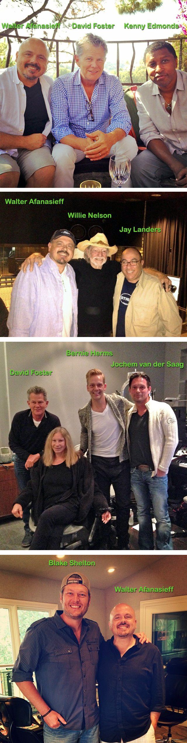 Photos of Walter Afanasieff, David Foster, Kenny Edmonds, Willie Nelson, and more.