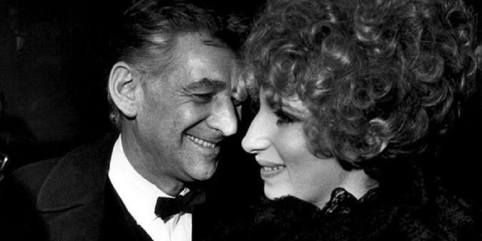 Leonard Bernstein and Barbra Streisand at Broadway for Peace.