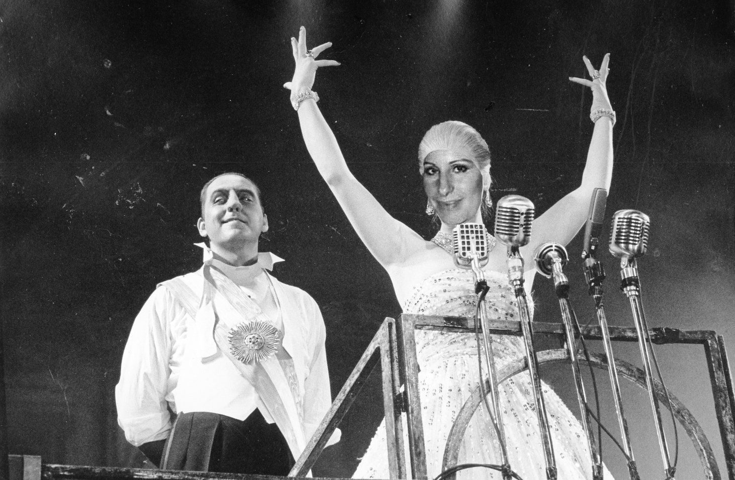 Funny photo of Streisand as Evita