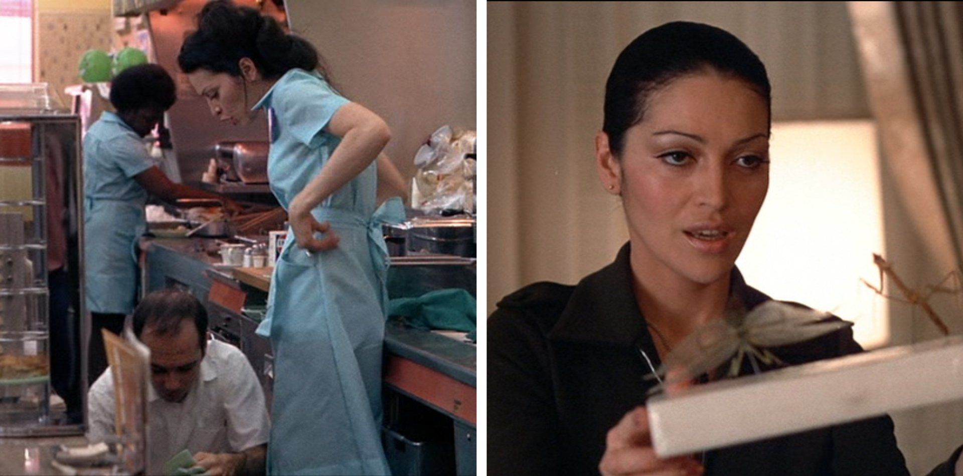 Same actress plays two parts.