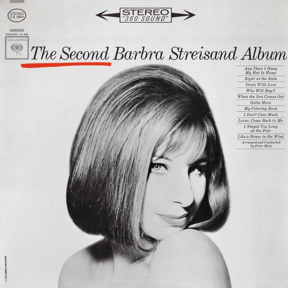 The Second Barbra Streisand Album original LP cover The Second Barbra Streisand Album original LP cover with