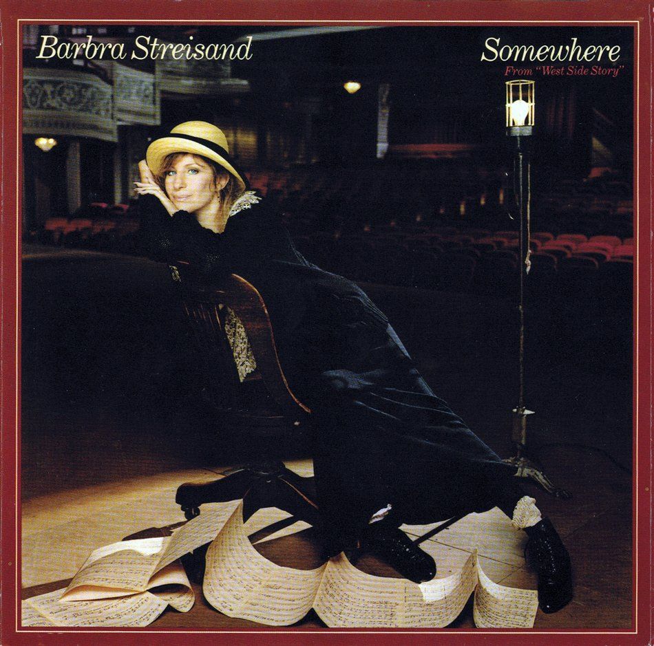 Cover of Streisand's single for Somewhere.