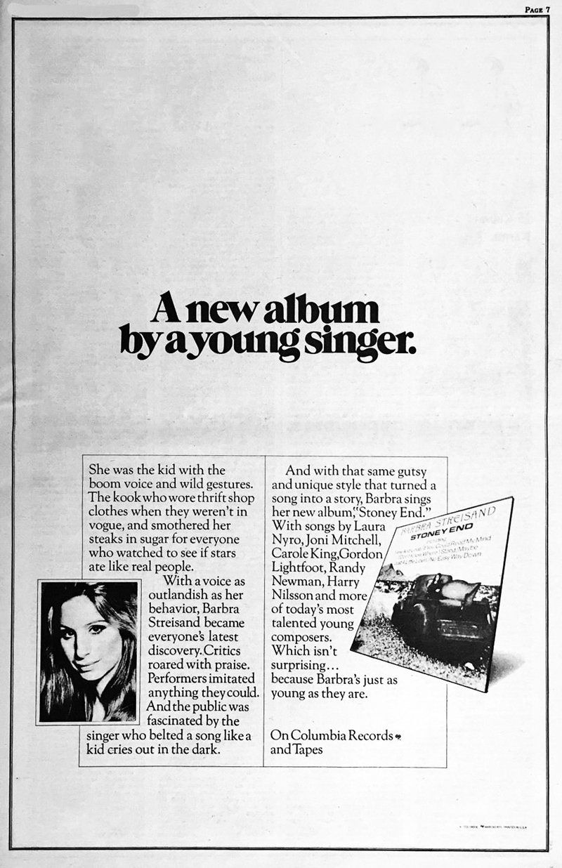 Record store display for Streisand's Superman album