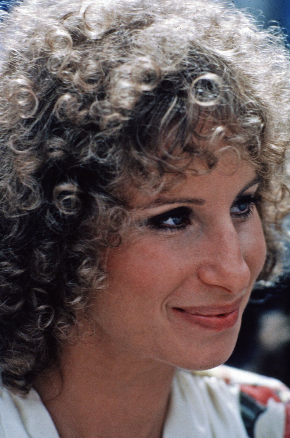 Barbra Streisand at the stadium press conference.