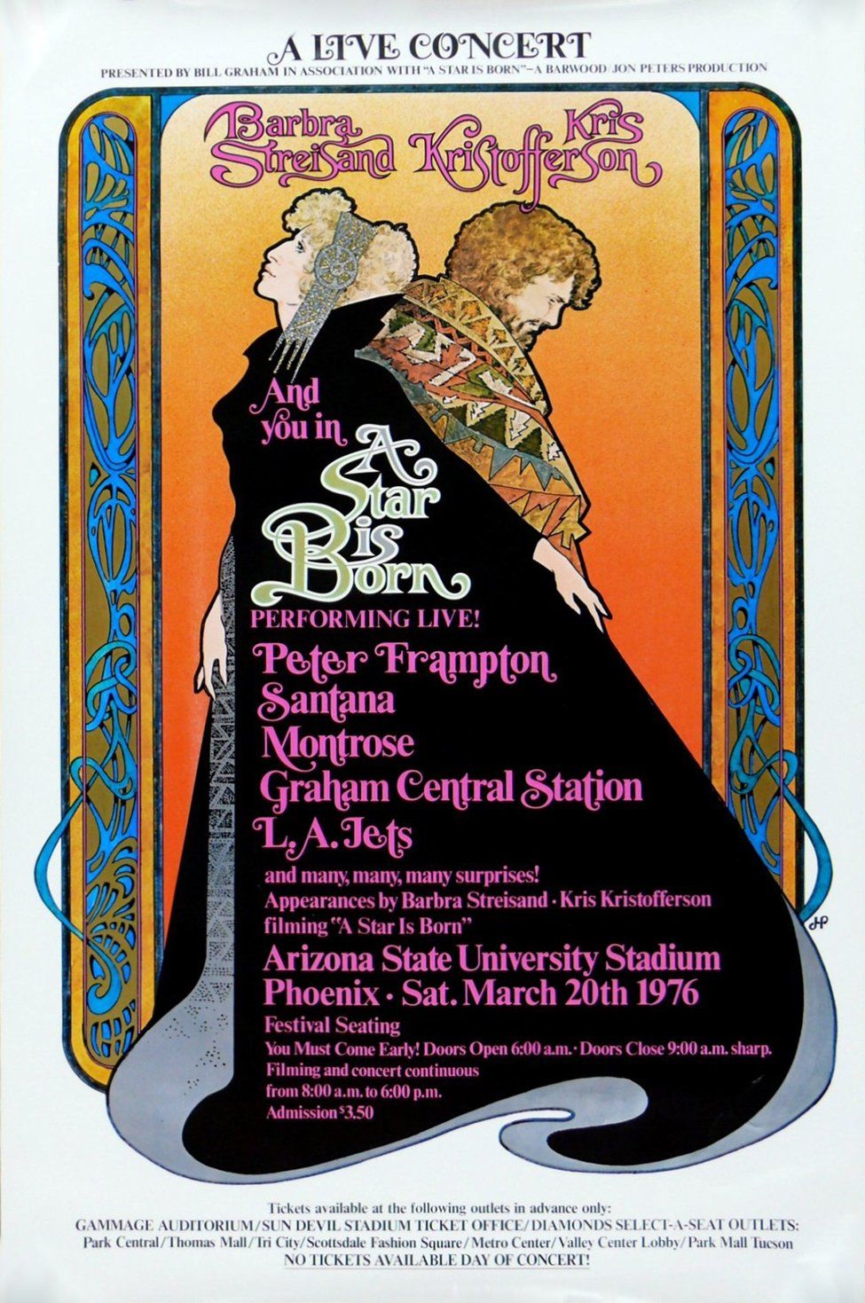 Beautiful full color poster for the concert