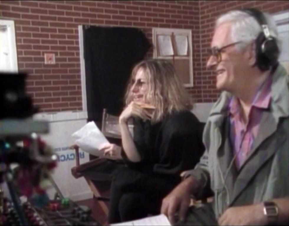 Streisand editing the film.