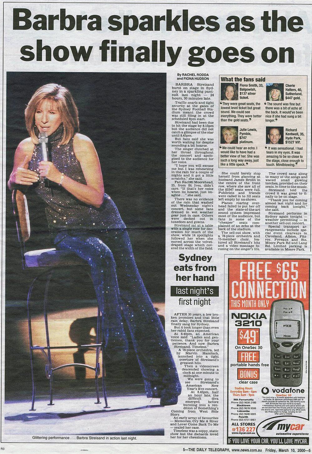 Barbra sparkles as the show finally goes on.