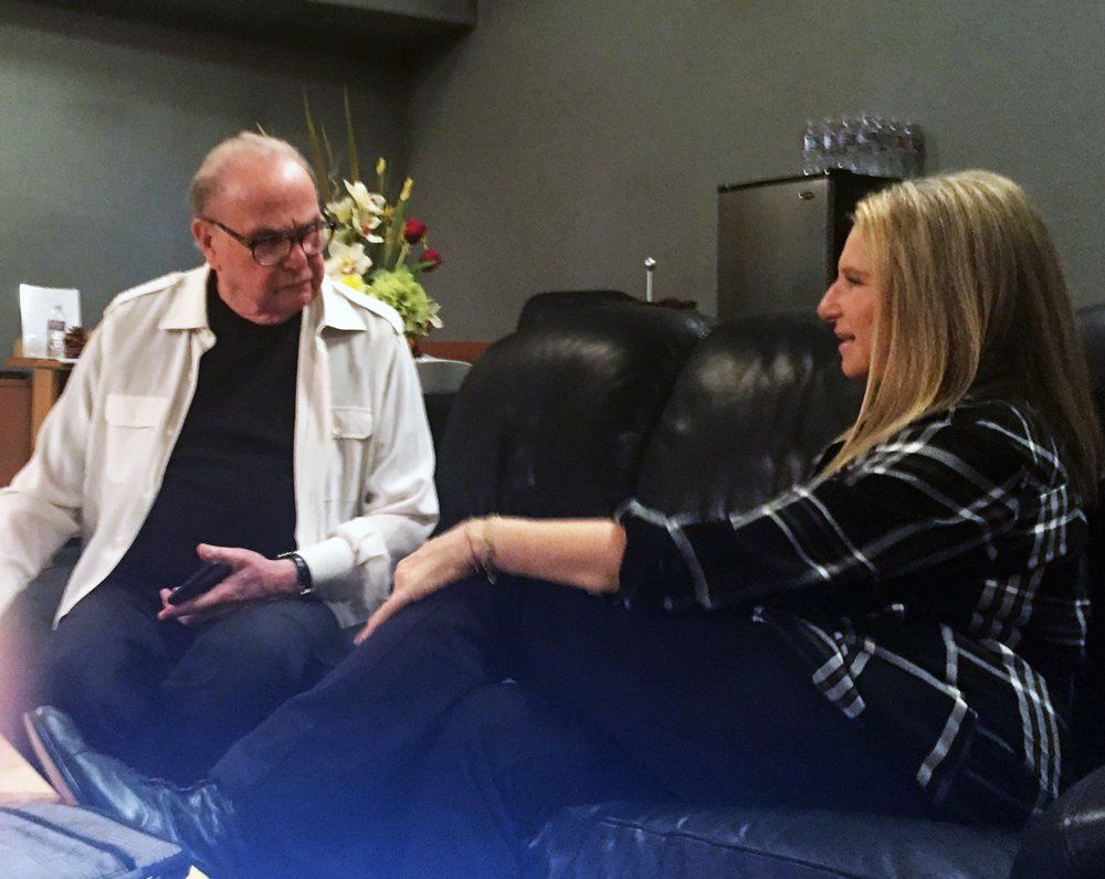 Marty Erlichman and Barbra Streisand backstage at the 2016 Tonight Show.